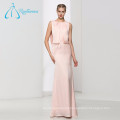 Sequined Beading Pleat Sashes Satin Sexy Evening Dress